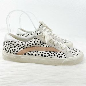 Madewell AH738 calfskin dotted tennis shoes